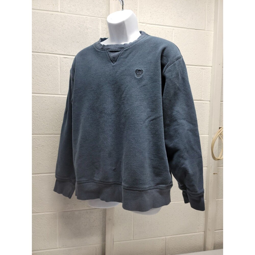 Izod Sweatshirt Mens Size XL Blue Cotton Crew Neck Solid Long Sleeve